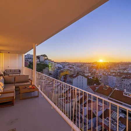 Whome Skyline Penthouse Luxury Living View, Ac & Elevator 公寓 Lisboa
